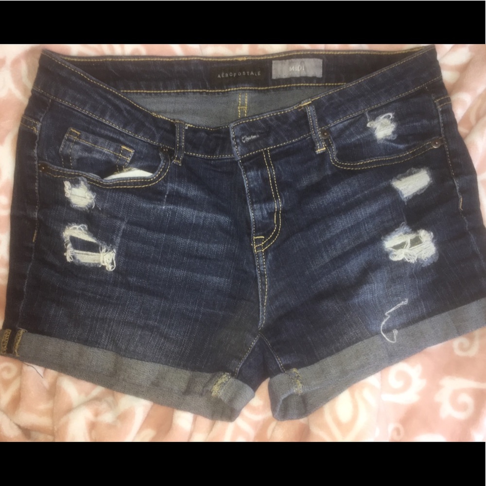 Ripped Midi shorts